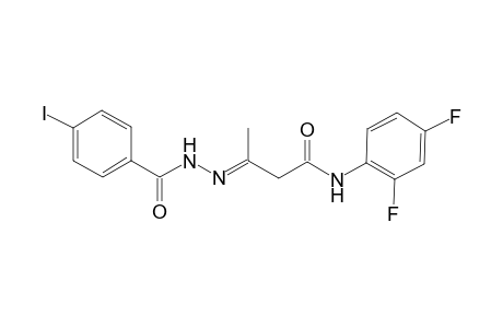 N-(2,4-Difluoro-phenyl)-3-[(4-iodo-benzoyl)-hydrazono]-butyramide