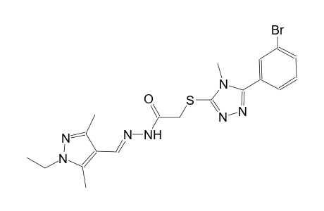 2-{[5-(3-bromophenyl)-4-methyl-4H-1,2,4-triazol-3-yl]sulfanyl}-N'-[(E)-(1-ethyl-3,5-dimethyl-1H-pyrazol-4-yl)methylidene]acetohydrazide