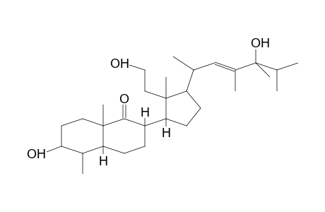 9,11-SERGOST-22-EN-9-ONE, 3,11,24-TRIHYDROXY-4,23-DIMETHYL-