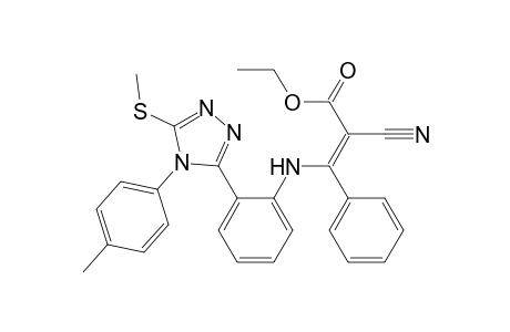 2-Propenoic acid, 2-cyano-3-[[2-[4-(4-methylphenyl)-5-(methylthio)-4H-1,2,4-triazol-3-yl]phenyl]amino]-3-phenyl-, ethyl ester