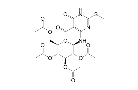 1,6-Dihydro-5-formyl-2-methylthio-4-(2,3,4,6-tetra-O-acetyl-.beta.-D-glucopyranosylamino)-1H-pyrimidin-6-one