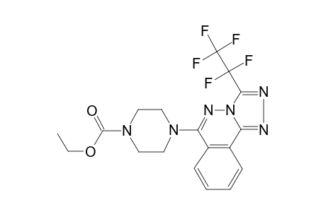 4-[3-(1,1,2,2,2-pentafluoroethyl)-[1,2,4]triazolo[3,4-a]phthalazin-6-yl]-1-piperazinecarboxylic acid ethyl ester