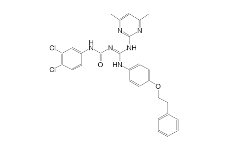 N-(3,4-dichlorophenyl)-N'-{(E)-[(4,6-dimethyl-2-pyrimidinyl)amino][4-(2-phenylethoxy)anilino]methylidene}urea