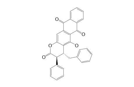 4-ALPHA-BENZYL-5-HYDROXY-3-BETA-PHENYL-3,4,6,11-TETRAHYDRO-2H-ANTHRA-[2.3-B]-PYRAN-2,6,11-TRIONE