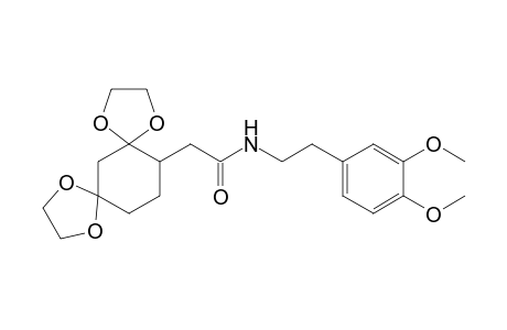 N-(3,4-Dimethoxyphenethyl)-2-(1,4,8,11-tetraoxadispiro[4.1.4.3]tetradec-12-yl)acetamide