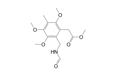 methyl 2-((formylamino)methyl)-5-methyl-3,4,6-trimethoxyphenylacetate
