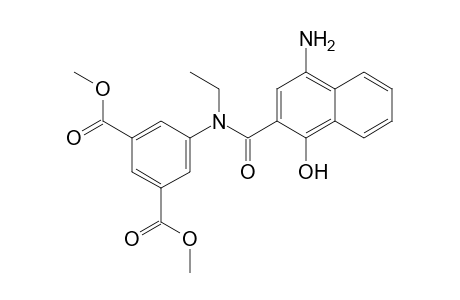 1,3-Benzenedicarboxylic acid, 5-[[(4-amino-1-hydroxy-2-naphthalenyl)carbonyl]ethylamino]-, dimethyl ester