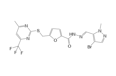 N'-[(E)-(4-bromo-1-methyl-1H-pyrazol-5-yl)methylidene]-5-({[4-methyl-6-(trifluoromethyl)-2-pyrimidinyl]sulfanyl}methyl)-2-furohydrazide