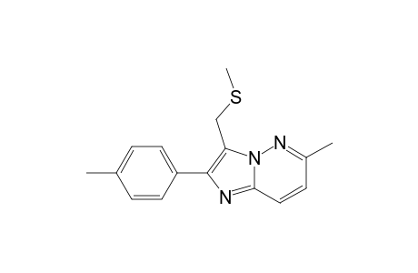 6-Methyl-2-(4-methylphenyl)-3-[(methylthio)methyl]imidazo[1,2-b]pyridazine