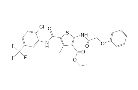 3-thiophenecarboxylic acid, 5-[[[2-chloro-5-(trifluoromethyl)phenyl]amino]carbonyl]-4-methyl-2-[(phenoxyacetyl)amino]-,