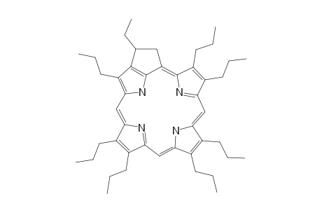 3,(!),5(1)-cyclo-3(1)-ethyl-2,7,8,12,13,17,18-heptapropyl-21H,23H-porphin