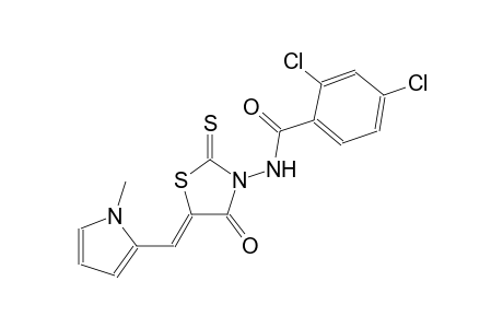 2,4-dichloro-N-{(5Z)-5-[(1-methyl-1H-pyrrol-2-yl)methylene]-4-oxo-2-thioxo-1,3-thiazolidin-3-yl}benzamide