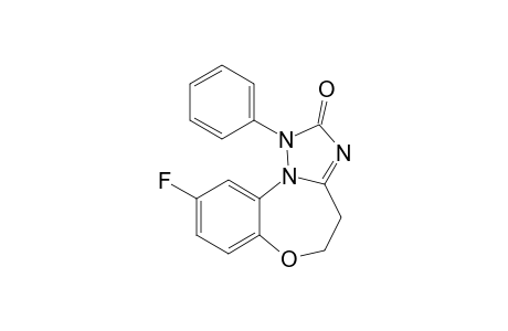 9-Fluoranyl-1-phenyl-4,5-dihydro-[1,2,4]triazolo[5,1-d][1,5]benzoxazepin-2-one
