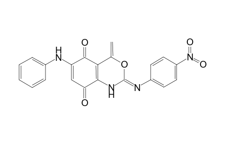 4-Methylene-2-[(Z)-4-nitro-phenylimino]-6-phenylamino-1,4-dihydro-2H-benzo[d][1,3]oxazine-5,8-dione
