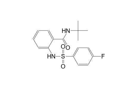 N-(tert-butyl)-2-{[(4-fluorophenyl)sulfonyl]amino}benzamide