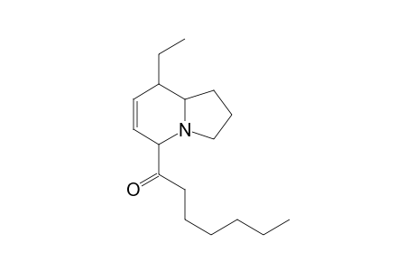 5-(Heptanoyl)-8-ethyl-6,7-dehydroindolizidine