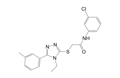 N-(3-chlorophenyl)-2-{[4-ethyl-5-(3-methylphenyl)-4H-1,2,4-triazol-3-yl]sulfanyl}acetamide