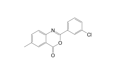 4H-3,1-Benzoxazin-4-one, 2-(3-chlorophenyl)-6-methyl-