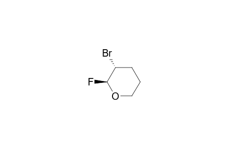 2H-Pyran, 3-bromo-2-fluorotetrahydro-, trans-