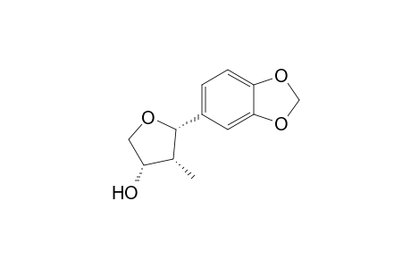 (2S*,3R*,4S*)-2-(3,4-Methylenedioxyphenyl)-3-methyltetrahydrofuran-4-ol