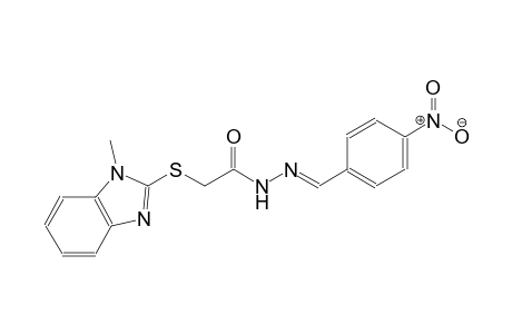 acetic acid, [(1-methyl-1H-benzimidazol-2-yl)thio]-, 2-[(E)-(4-nitrophenyl)methylidene]hydrazide