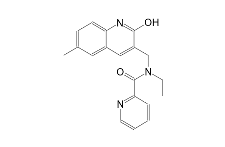 N-ethyl-N-[(2-hydroxy-6-methyl-3-quinolinyl)methyl]-2-pyridinecarboxamide