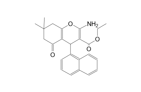 4H-1-benzopyran-3-carboxylic acid, 2-amino-5,6,7,8-tetrahydro-7,7-dimethyl-4-(1-naphthalenyl)-5-oxo-, ethyl ester