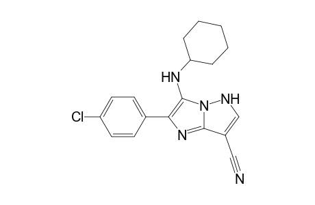 2-(4-Chlorophenyl)-3-(cyclohexylamino)-5H-imidazo[1,2-b]pyrazole-7-carbonitrile