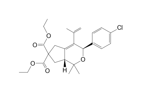 Diethyl (3R,7aR)-3-(4-chlorophenyl)-1,1-dimethyl-4-(prop-1-en-2-yl)-3,5,7,7a-tetrahydrocyclopenta[c]pyran-6,6(1H)-dicarboxylate