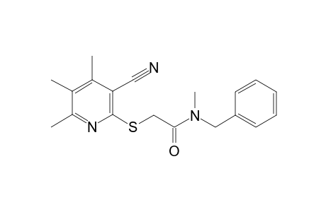 Acetamide, 2-[(3-cyano-4,5,6-trimethyl-2-pyridinyl)thio]-N-methyl-N-(phenylmethyl)-