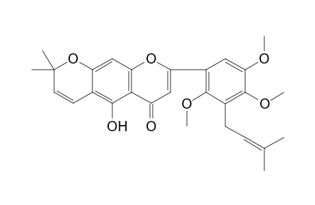 2H,6H-Benzo[1,2-b:5,4-b']dipyran-6-one, 5-hydroxy-2,2-dimethyl-8-[2,4,5-trimethoxy-3-(3-methyl-2-butenyl)phenyl]-