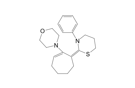 4-((7E)-7-(3-phenyl-1,3-thiazinan-2-ylidene)cyclohept-1-enyl)morpholine