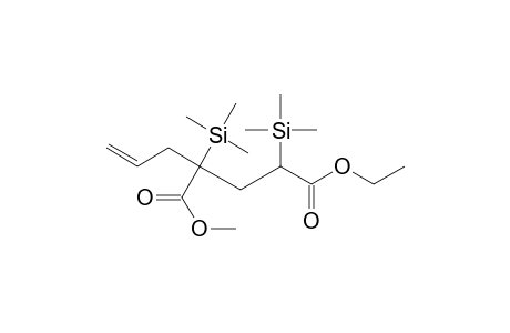 5-Ethyl 1-Methyl 2-Allyl-2,4-bis(trimethylsilyl)pentane-dioate