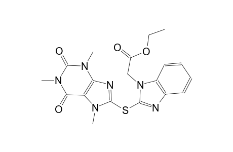 Ethyl {2-[(1,3,7-trimethyl-2,6-dioxo-2,3,6,7-tetrahydro-1H-purin-8-yl)sulfanyl]-1H-benzimidazol-1-yl}acetate