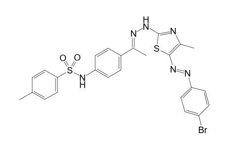 N-{4-[(1E)-1-(2-{5-[(E)-(4-Bromophenyl)diazenyl]-4-methyl-1,3-thiazol-2-yl}hydrazinylidene)ethyl]phenyl}-4-methylbenzenesulfonamide