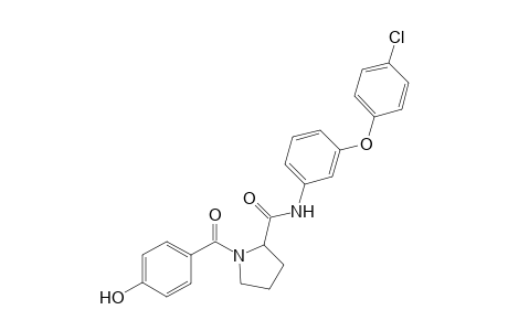 N-(3-(4-Chlorophenoxy)phenyl)-1-(4-hydroxyphenylcarbonyl)pyrrolidine-2-carboxamide