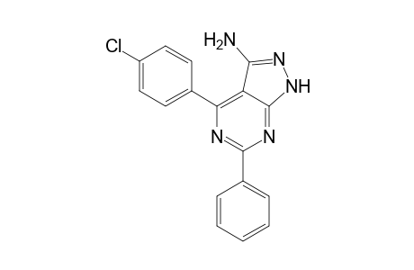 4-(4-Chlorophenyl)-6-phenyl-1H-pyrazolo[3,4-d]pyrimidin-3-amine