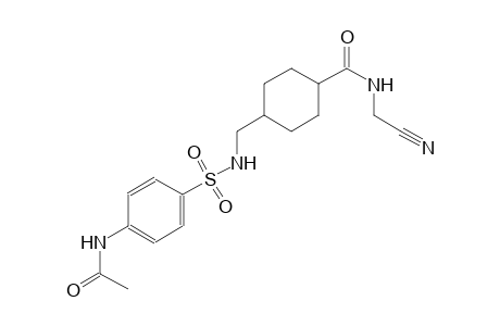 cyclohexanecarboxamide, 4-[[[[4-(acetylamino)phenyl]sulfonyl]amino]methyl]-N-(cyanomethyl)-