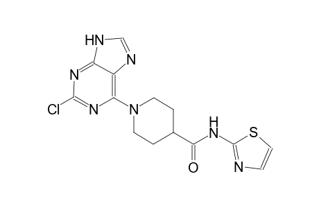 4-piperidinecarboxamide, 1-(2-chloro-9H-purin-6-yl)-N-(2-thiazolyl)-