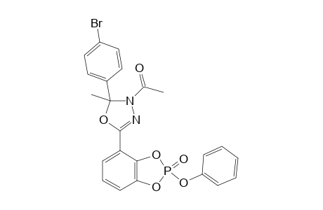 1-[2-(4-BROMOPHENYL)-5-[2-(PHENOXY)-1,3,2-BENZODIOXA-PHOSPHOLE-4-YL-2-OXIDE]-2-METHYL-1,3,4-OXADIAZOLE-3(2H)-YL]-ETHANONE