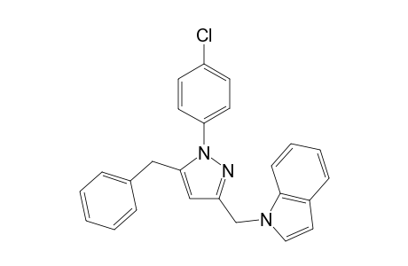 1-((5-Benzyl-1-(4-chlorophenyl)-1H-pyrazol-3-yl)methyl)-1H-indole
