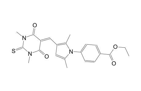 ethyl 4-{3-[(1,3-dimethyl-4,6-dioxo-2-thioxotetrahydro-5(2H)-pyrimidinylidene)methyl]-2,5-dimethyl-1H-pyrrol-1-yl}benzoate