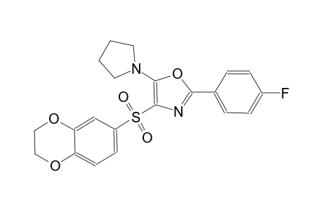 oxazole, 4-[(2,3-dihydro-1,4-benzodioxin-6-yl)sulfonyl]-2-(4-fluorophenyl)-5-(1-pyrrolidinyl)-