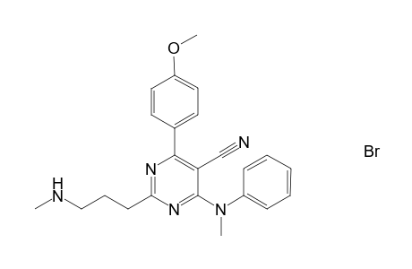 6-(4-Methoxyphenyl)-4-(N-methyl-N-phenylamino)-2-[.omega.-(methylamino)proptyl]-5-pyrimidinecarbonitrile hydrobromide