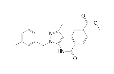 Benzoic acid, 4-[[[3-methyl-1-[(3-methylphenyl)methyl]-1H-pyrazol-5-yl]amino]carbonyl]-, methyl ester