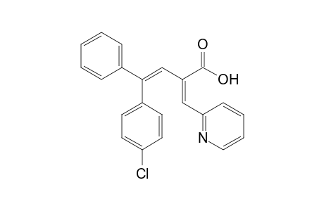 4-Phenyl-4-(4-chlorophenyl)-1-(2-pyridinyl)but-1,3-diene-2-carboxylic acid