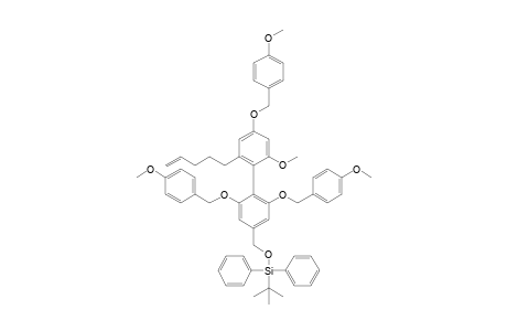 Tert-butyl-[2'-methoxy-2,6,4'-tris-(4-methoxybenzyloxy)-6'-pent-4-enylbiphenyl-4-ylmethoxy]-diphenylsilane