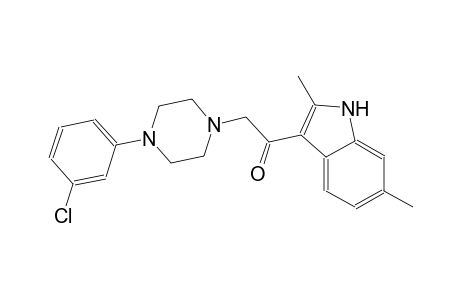 2-[4-(3-chlorophenyl)-1-piperazinyl]-1-(2,6-dimethyl-1H-indol-3-yl)ethanone