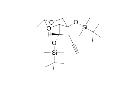 1,2,3-Trideoxy-4,6-bis(tert-butyldimethylsilyl)-5,7-O-ethylidene-D-ribo-hept-1-ynitol