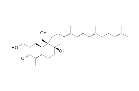 2-[[1R,2S,3S)-4-Hydroxy-3-(hydroxymethyl)-2-(hydroxypropyl)-4-methyl-3-(4,8,12-trimethyltrideca-3,5,7,11-tetraenyl)cyclohexylidene]propanal